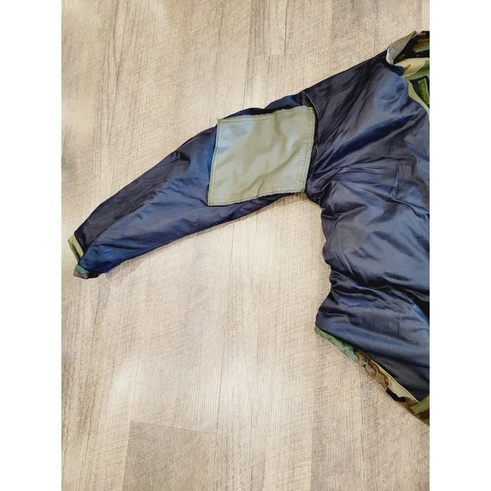 Military Jacket Suit Chemical Protective Class 1 Woodland Camo US Army Size M